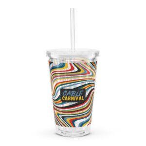 Clear plastic tumbler