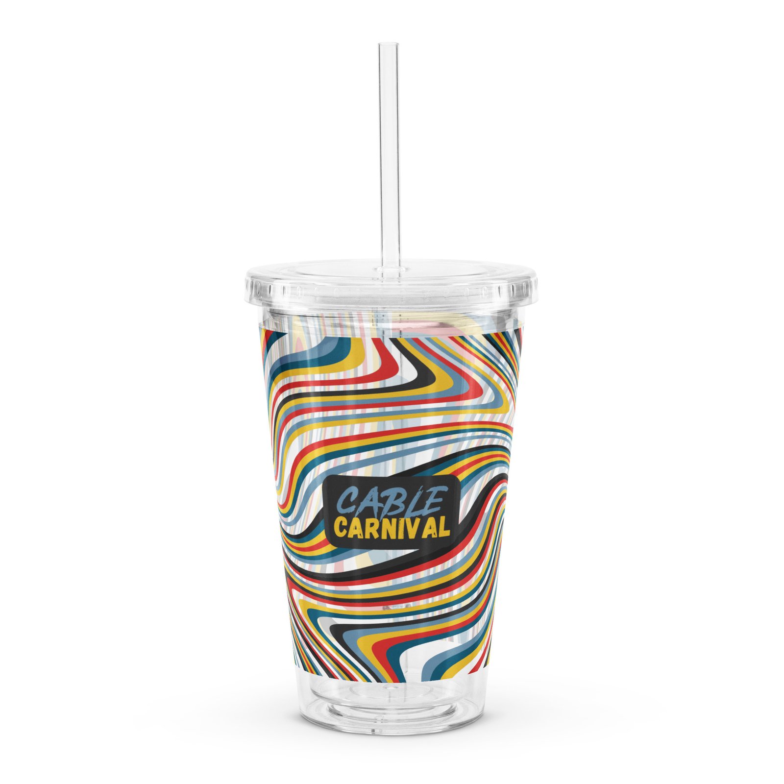 Clear plastic tumbler